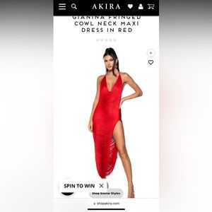 Akira red dress